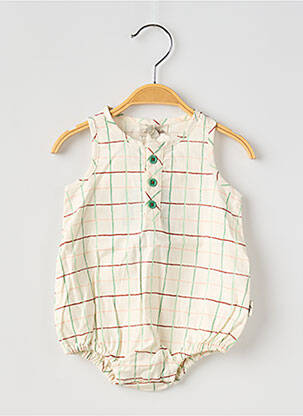 Salopetă pentru bebeluși țesătură poplin verde MOULIN ROTY fată
