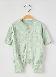 Pijama închidere cu capse la picioare verde PETIT BATEAU fille