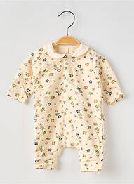 Pijama închidere cu capse la picioare bej PETIT BATEAU fille
