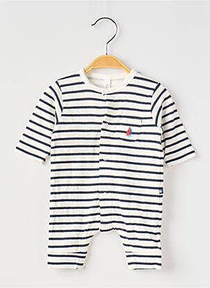 Salopetă-pantalon croială cambrată mâneci lungi albastru PETIT BATEAU băiat