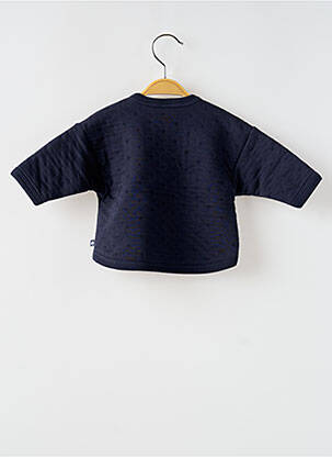 Hanorac croială dreaptă mâneci lungi albastru PETIT BATEAU copil