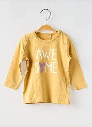Tricou croială dreaptă mâneci lungi galben NAME IT fată