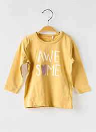 Tricou croială dreaptă mâneci lungi galben NAME IT fată