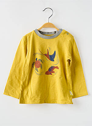 Tricou mâneci lungi mâneci lungi galben MOULIN ROTY băiat