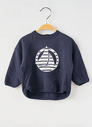 Hanorac elasticitate mâneci lungi albastru PETIT BATEAU garcon