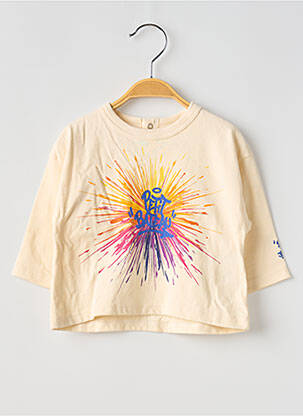 Tricou mâneci lungi mâneci lungi bej PETIT BATEAU băiat