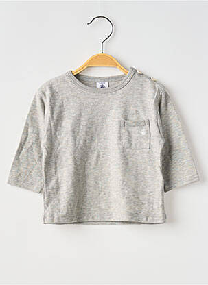 Tricou mâneci lungi mâneci lungi gri PETIT BATEAU băiat