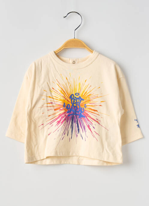 Tricou bej PETIT BATEAU băiat