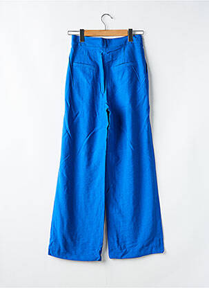 Pantalon larg închidere cu fermoar sub clapetă cu nasturi mărime normală albastru VINTAGE LOVE femeie