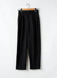 Pantalon drept țesătură poplin mărime normală negru H&M femme