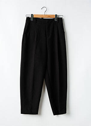 Pantalon larg țesătură poplin mărime normală negru ZARA femeie