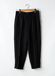 Pantalon larg țesătură poplin mărime normală negru ZARA femeie