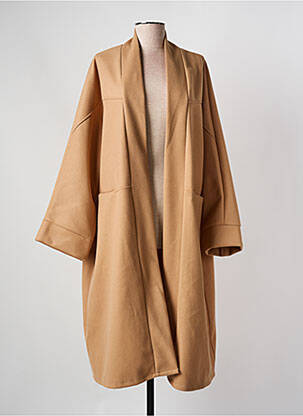 Palton lung croială dreaptă fără glugă bej NEW COLLECTION femeie