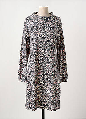 Rochie midi mâneci lungi mâneci lungi gri GILMA D'AGO' femeie