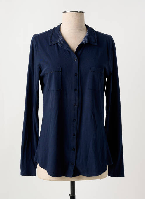 Cămașă croială cambrată mâneci lungi albastru YERSE femme