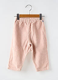 Pantalon drept croială dreaptă talie elastică roz PETIT BATEAU fată