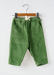 Pantalon drept talie elastică talie elastică verde PETIT BATEAU enfant
