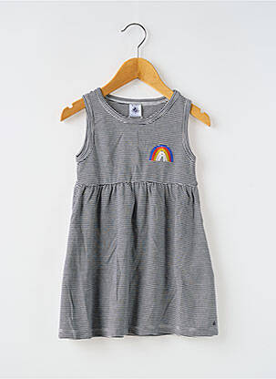 Rochie scurtă plasă fină fără mâneci albastru PETIT BATEAU fată