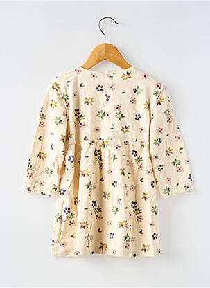 Rochie scurtă mâneci lungi mâneci lungi bej PETIT BATEAU fată