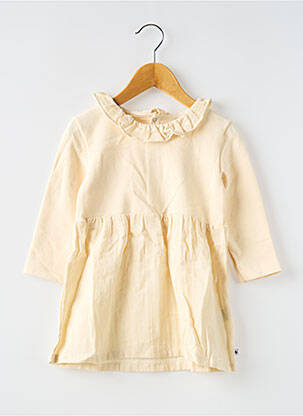 Rochie scurtă mâneci lungi mâneci lungi bej PETIT BATEAU fată