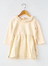 Rochie scurtă guler claudine mâneci lungi bej PETIT BATEAU fille