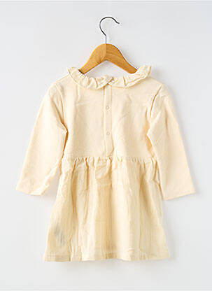 Rochie scurtă mâneci lungi mâneci lungi bej PETIT BATEAU fată