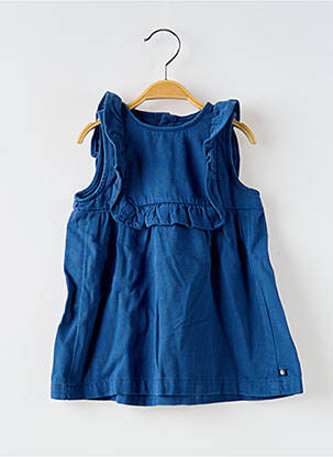 Rochie scurtă fără mâneci fără mâneci albastru PETIT BATEAU fată