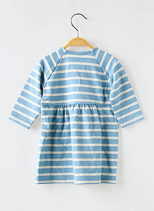 Rochie scurtă mâneci lungi mâneci lungi albastru PETIT BATEAU fată