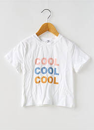 Tricou croială dreaptă mâneci scurte alb PM MERE & FILLE fille