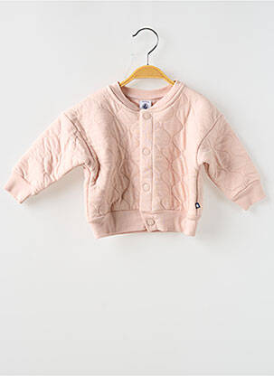 Jachete casual guler rotund roz PETIT BATEAU fată