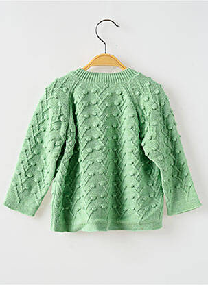 Vestă cu mâneci lungi croială dreaptă verde MOULIN ROTY fată