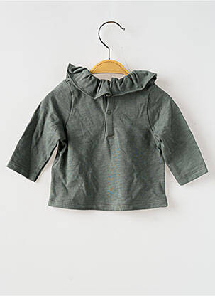 Bluză mâneci lungi mâneci lungi verde PETIT BATEAU fată