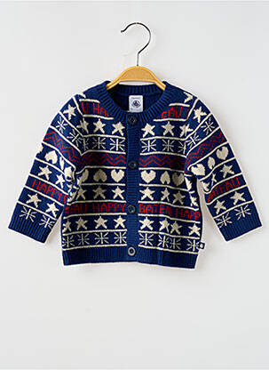 Vestă cu mâneci lungi albastru PETIT BATEAU copil