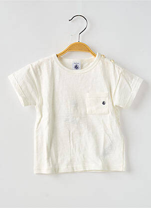 Tricou alb PETIT BATEAU copil