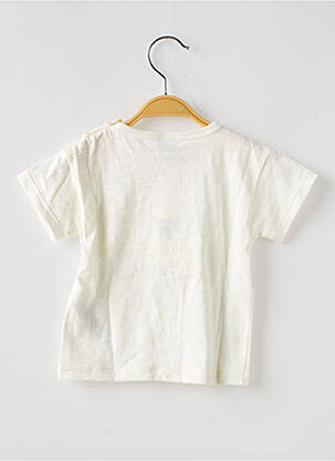 Tricou croială dreaptă mâneci scurte alb PETIT BATEAU copil