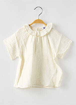 Bluză mâneci scurte mâneci scurte alb PETIT BATEAU fată