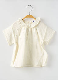 Bluză mâneci scurte mâneci scurte alb PETIT BATEAU fille