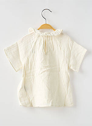 Bluză mâneci scurte mâneci scurte alb PETIT BATEAU fată