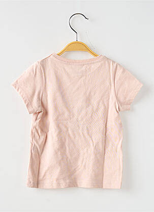 Tricou croială dreaptă mâneci scurte roz PETIT BATEAU fată