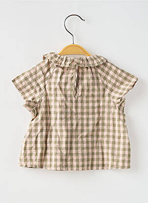 Bluză imprimeu fantezie mâneci scurte verde PETIT BATEAU fată