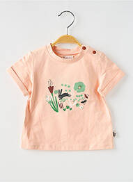 Tricou croială dreaptă mâneci scurte roz MOULIN ROTY enfant