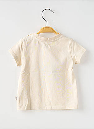 Tricou croială dreaptă mâneci scurte bej MOULIN ROTY copil