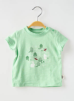 Tricou croială dreaptă mâneci scurte verde MOULIN ROTY copil