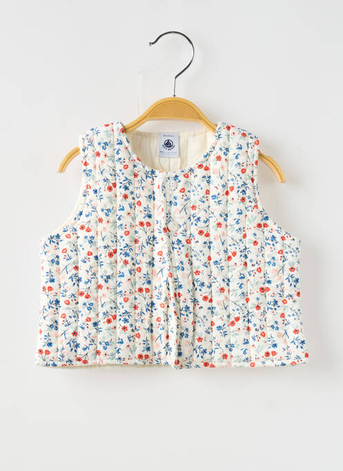 Vestă fără mâneci alb PETIT BATEAU fată