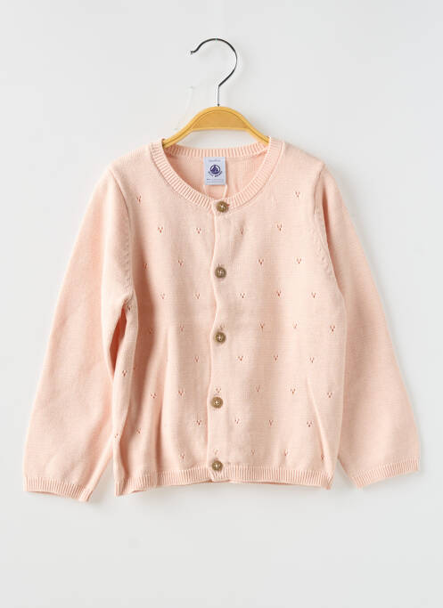 Vestă cu mâneci lungi roz PETIT BATEAU fată