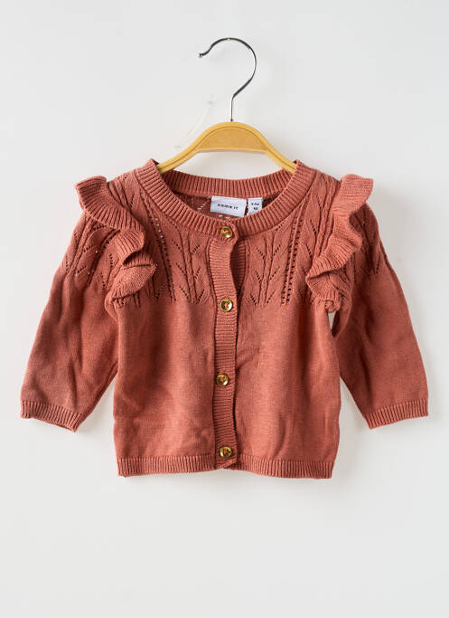 Vestă cu mâneci lungi maro NAME IT fată