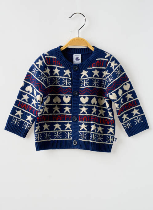 Vestă cu mâneci lungi albastru PETIT BATEAU copil