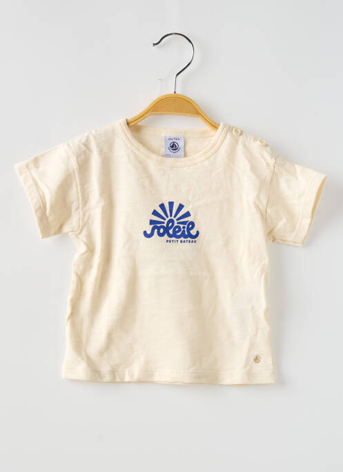 Tricou bej PETIT BATEAU copil