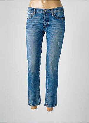 Blugi cu croială slim efect uzat decolorat talie joasă albastru HEARTLESS JEANS femeie