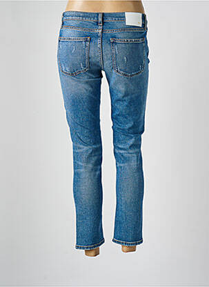 Blugi cu croială slim efect uzat decolorat talie joasă albastru HEARTLESS JEANS femeie